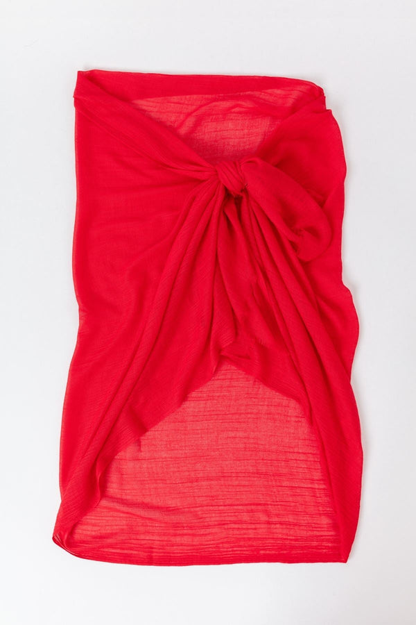 Carraig Donn Plain Scarf in Red