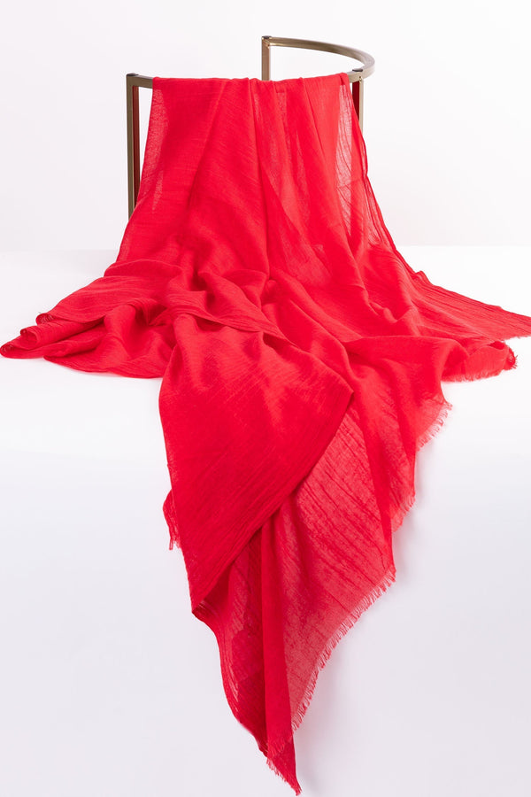 Carraig Donn Plain Scarf in Red