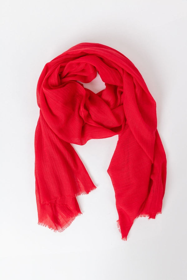 Carraig Donn Plain Scarf in Red