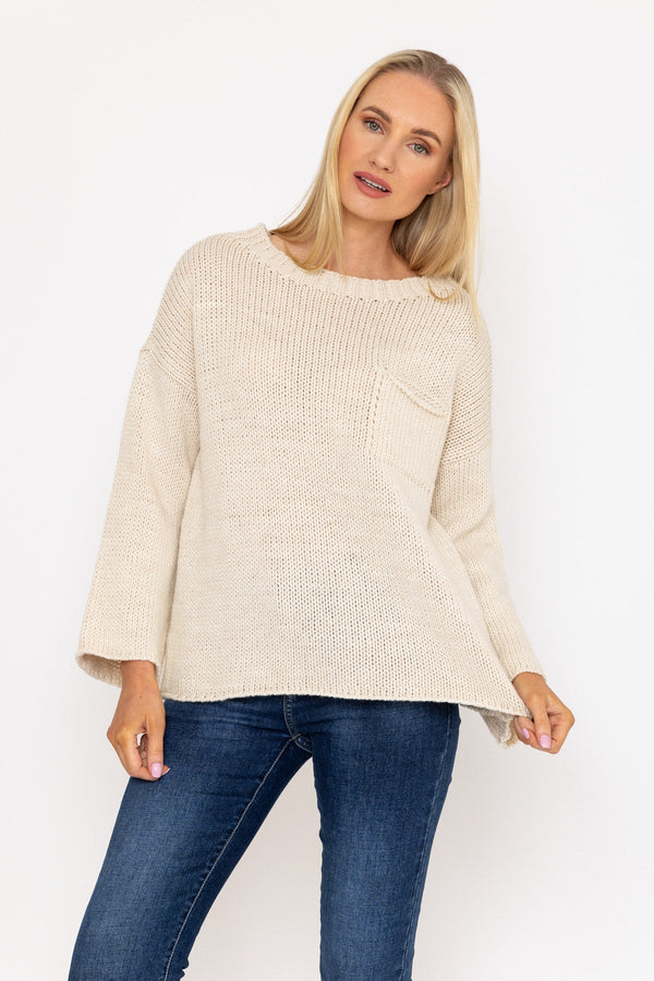 Carraig Donn Pocket Knit in Ecru