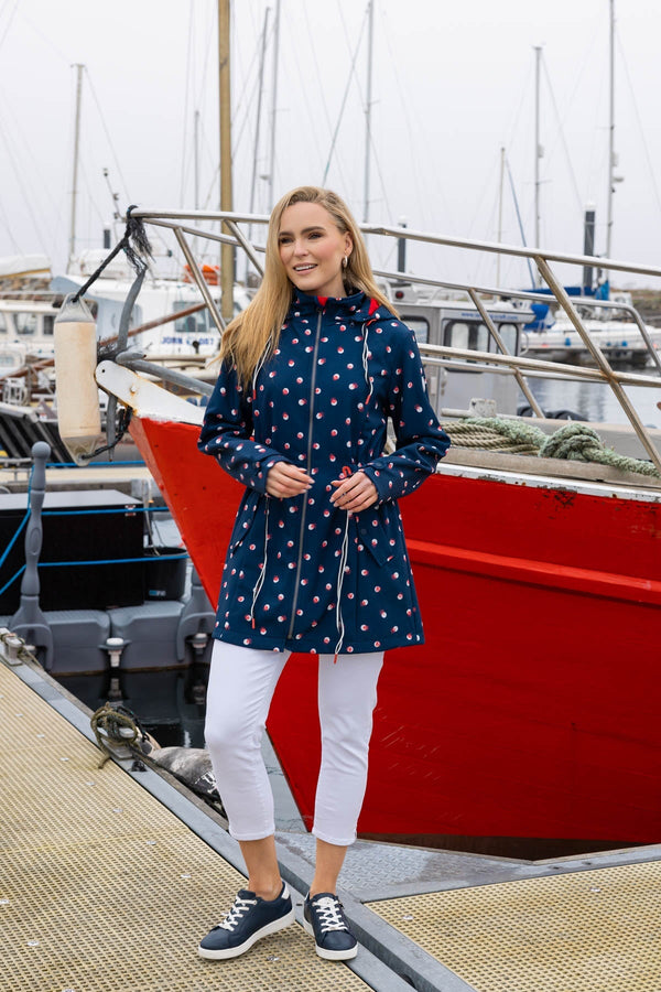 Carraig Donn Polka Dot Print Bonded Jacket