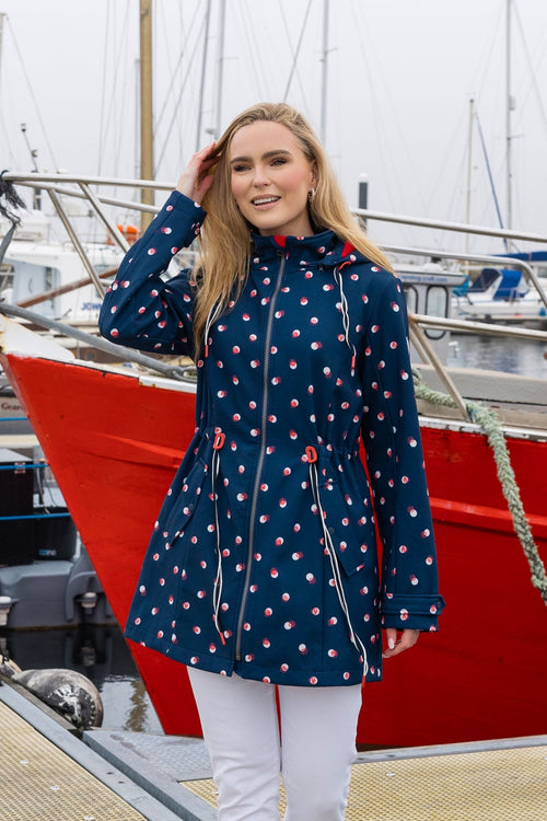 Carraig Donn Polka Dot Print Bonded Jacket