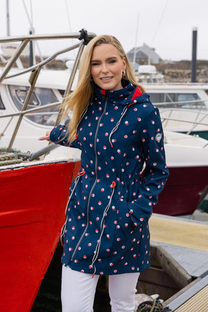 Carraig Donn Polka Dot Print Bonded Jacket
