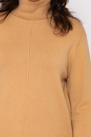 Carraig Donn Polo Knit Jumper in Camel
