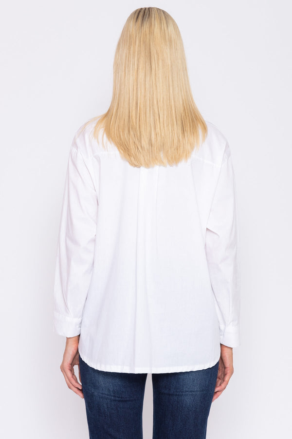 Carraig Donn Poplin Shirt in White