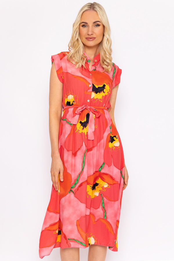 Carraig Donn Poppy Floral Printed Midi Dress