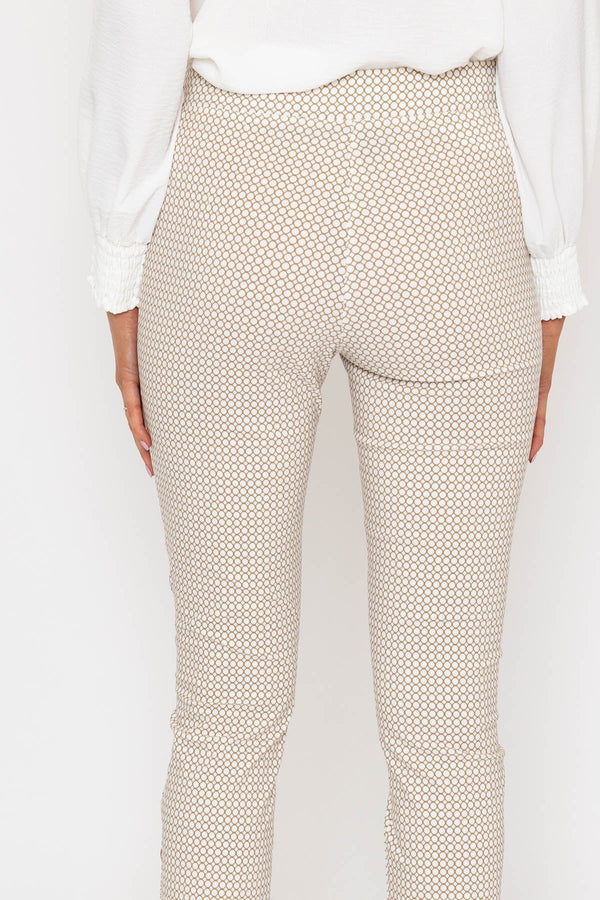 Carraig Donn Print Button Trousers in Sand