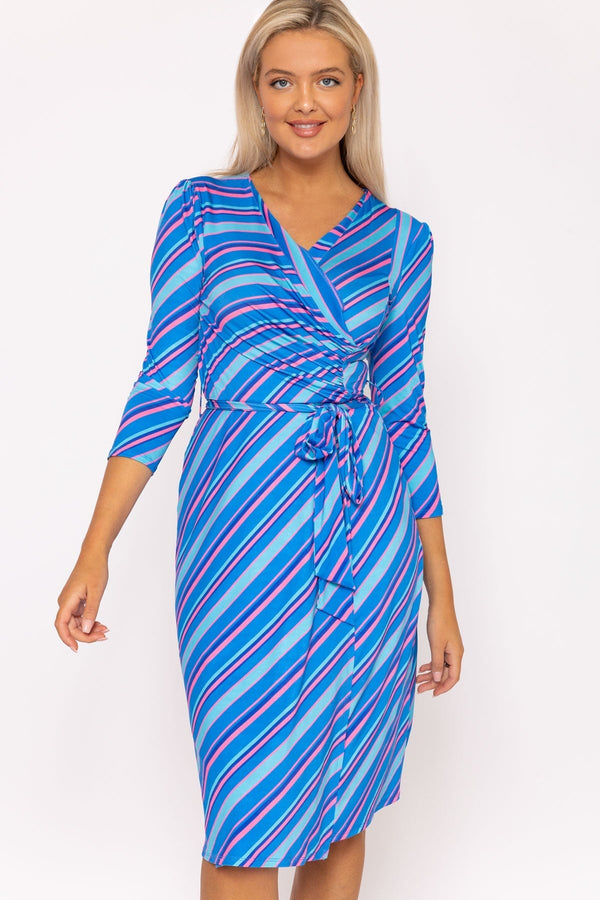 Carraig Donn Printed Blue Jersey Dress