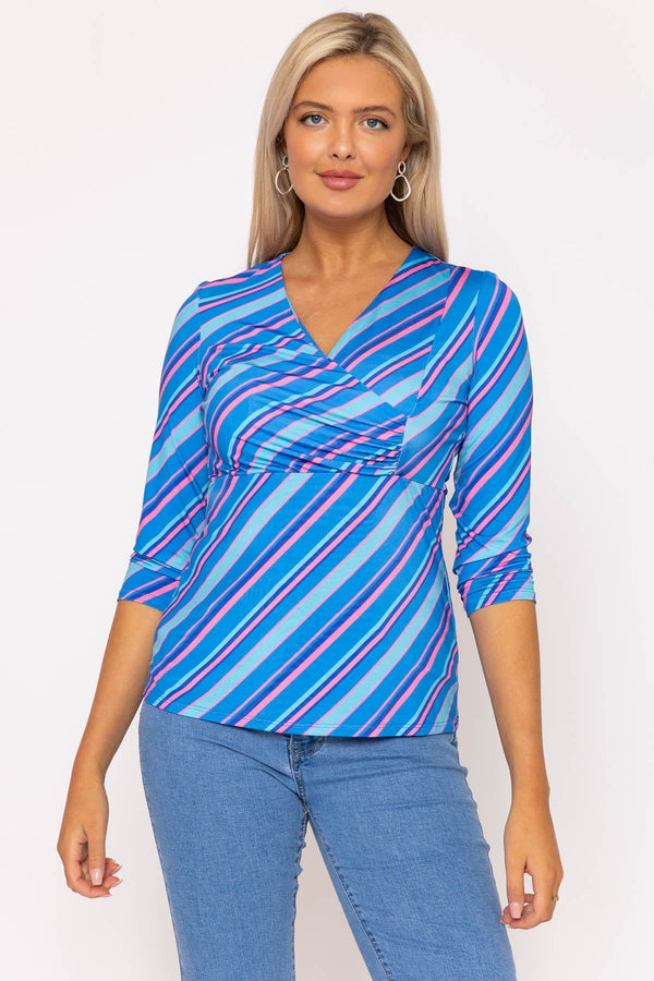 Carraig Donn Printed Blue Jersey Top