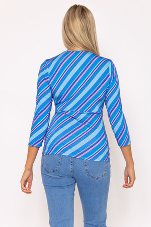 Carraig Donn Printed Blue Jersey Top