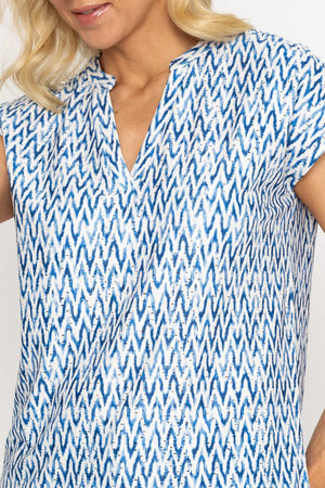 Carraig Donn Printed Blue Jersey Top