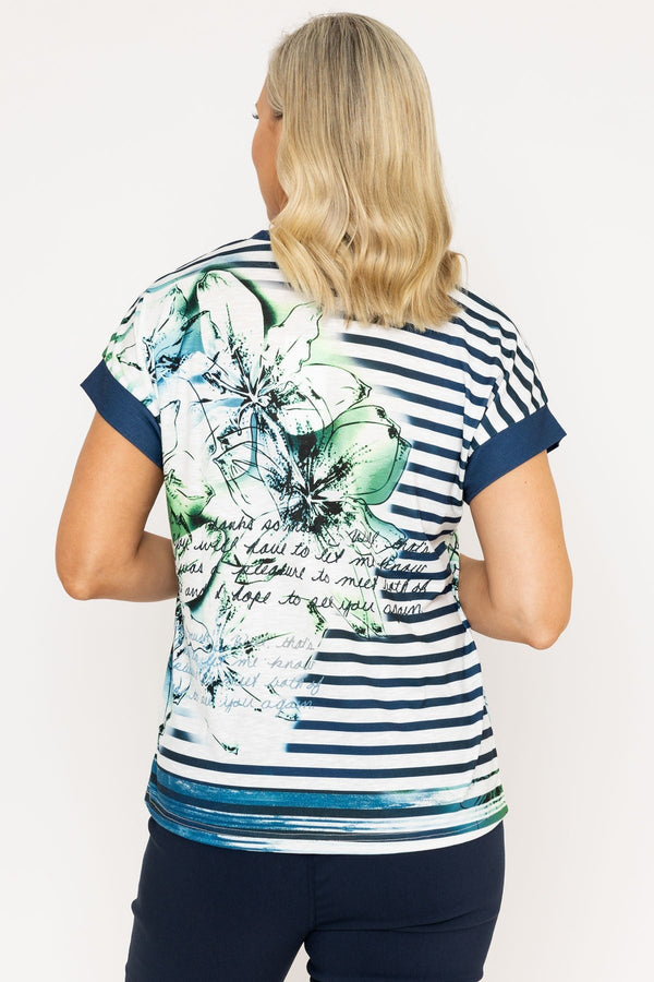 Carraig Donn Printed Blue Top