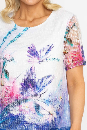 Carraig Donn Printed Double Layer Printed Mesh Top