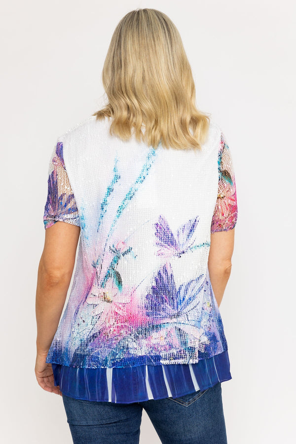 Carraig Donn Printed Double Layer Printed Mesh Top
