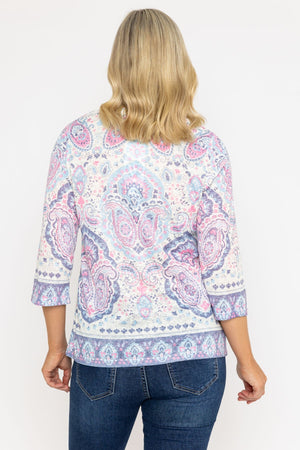 Carraig Donn Printed Plaquet Top in Pink