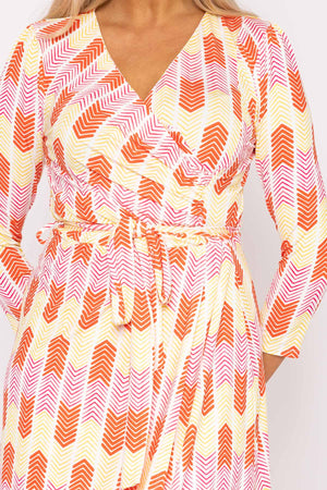Carraig Donn Printed Red Jersey Dress