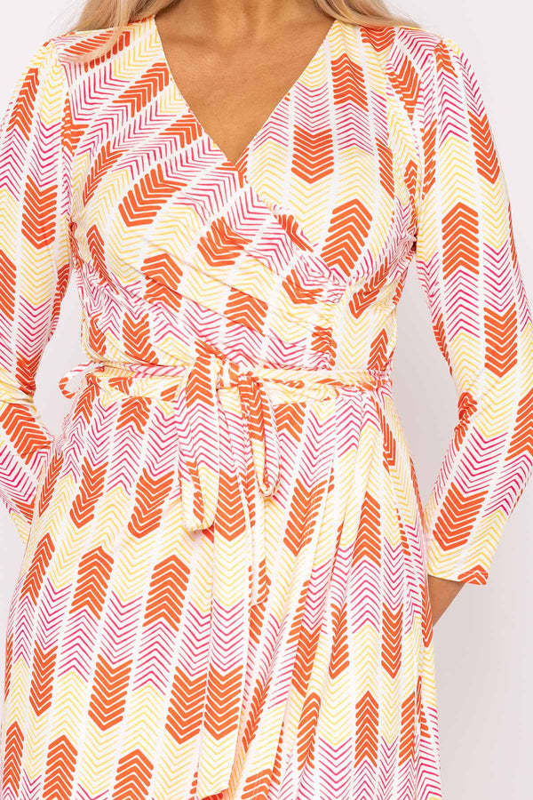 Carraig Donn Printed Red Jersey Dress