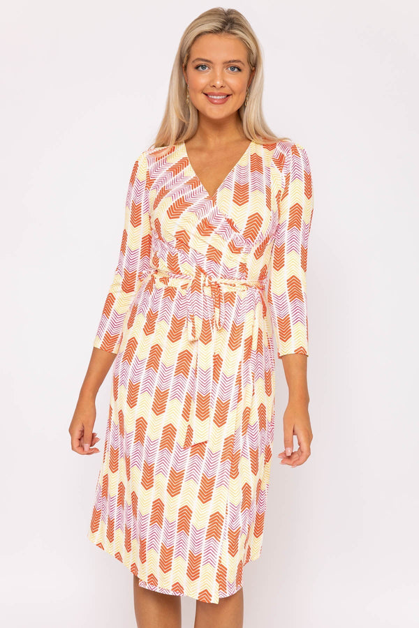 Carraig Donn Printed Red Jersey Dress
