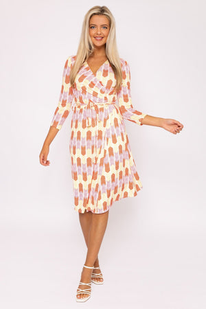 Carraig Donn Printed Red Jersey Dress