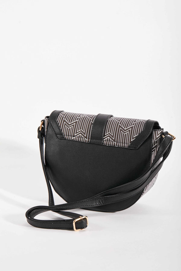 Carraig Donn Printed Saddle Bag in Black