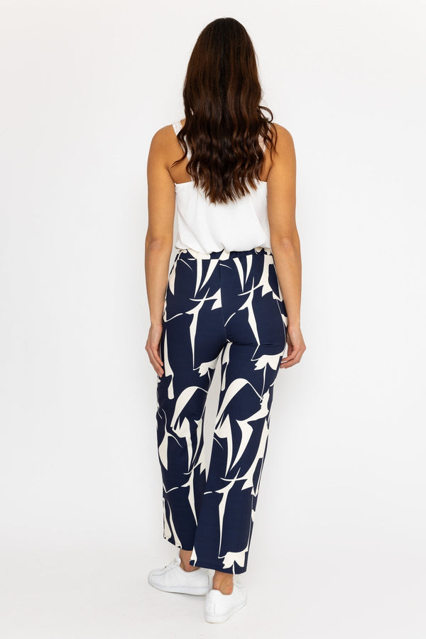 Carraig Donn Printed Scuba Trouser in Navy