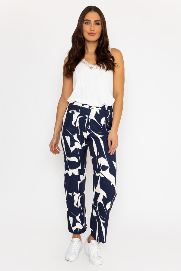 Carraig Donn Printed Scuba Trouser in Navy