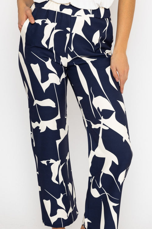 Carraig Donn Printed Scuba Trouser in Navy