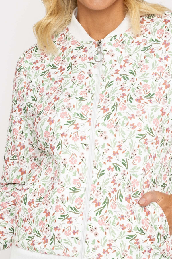 Carraig Donn Printed Textured Jersey Bomber Jacket