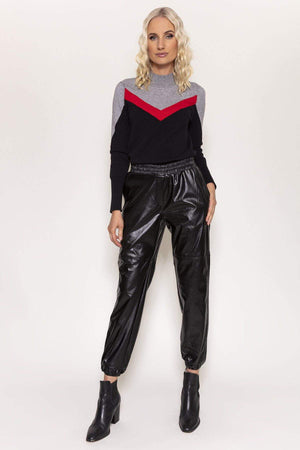 Carraig Donn PU Jogger in Black