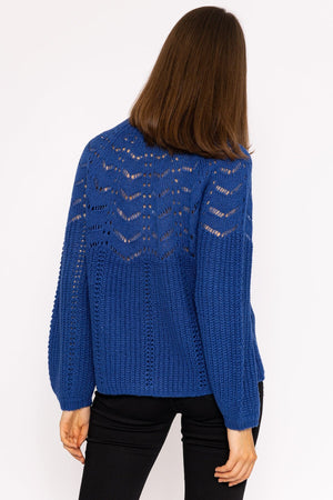 Carraig Donn Puff Sleeve Knit in Cobalt
