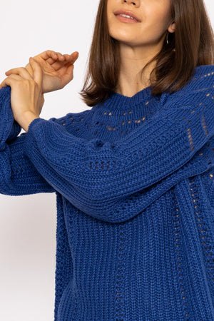 Carraig Donn Puff Sleeve Knit in Cobalt