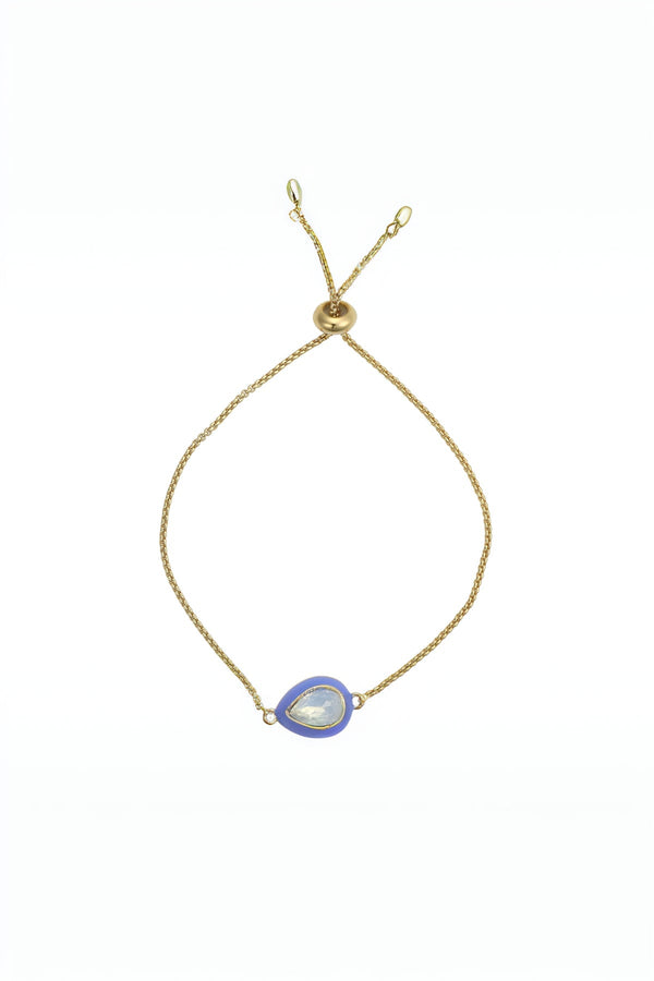 Carraig Donn Purple Enamel and Opal Bracelet