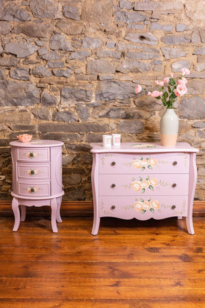 Carraig Donn Purple Floral 3 Drawer Dresser