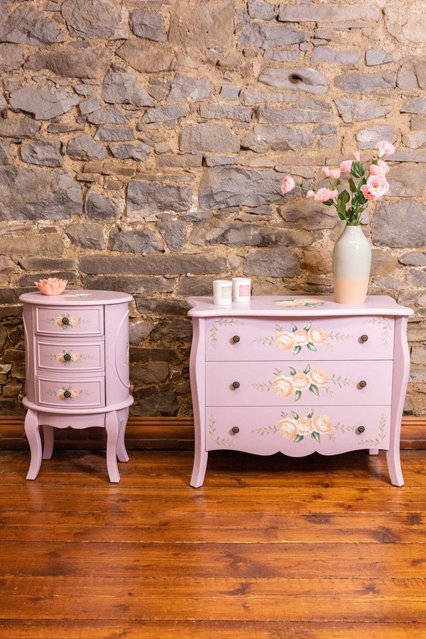 Carraig Donn Purple Floral 3 Drawer Dresser