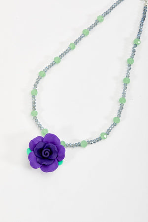 Carraig Donn Purple Flower Necklace