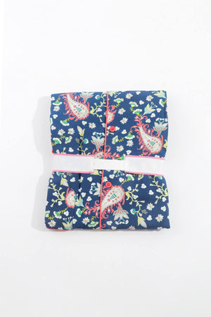 Carraig Donn Pyjama Set With 3/4 Leg in Navy Print