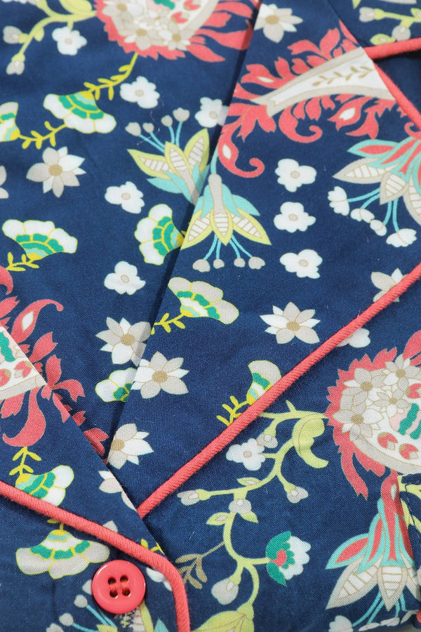 Carraig Donn Pyjama Set With 3/4 Leg in Navy Print