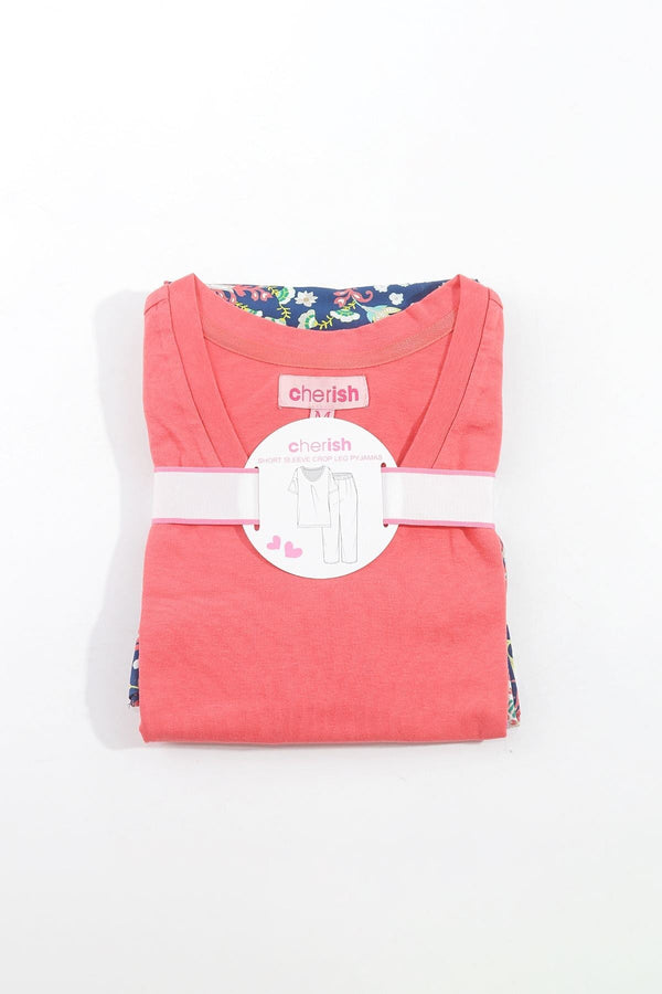Carraig Donn Pyjama Top and 3/4 Bottoms in Pink
