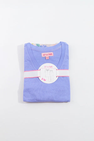 Carraig Donn Pyjama Top and 3/4 Bottoms in Purple