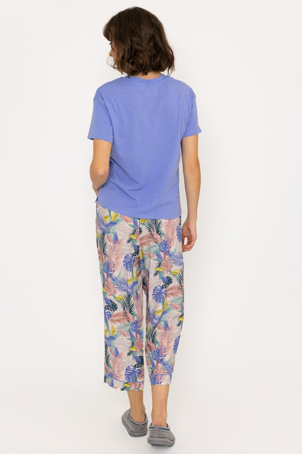 Carraig Donn Pyjama Top and 3/4 Bottoms in Purple