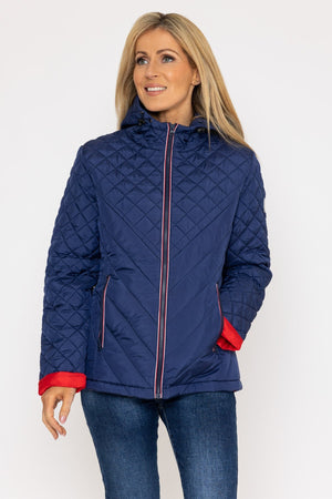 Carraig Donn Quilted Jacket in Navy