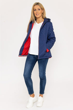 Carraig Donn Quilted Jacket in Navy