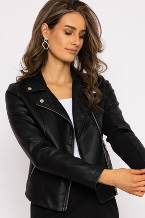 Carraig Donn Quilted Side Zip Jacket in Black