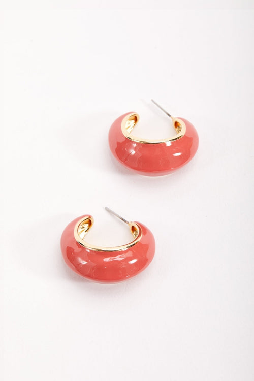 Carraig Donn Red Hoop Earrings