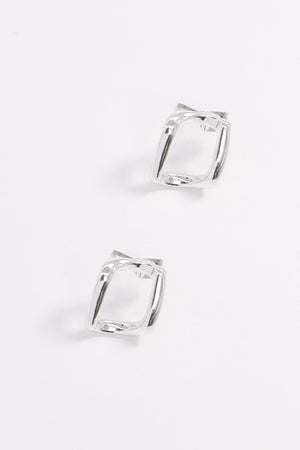 Carraig Donn Rhombus Earrings in Silver