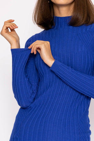 Carraig Donn Rib Knit Top in Blue