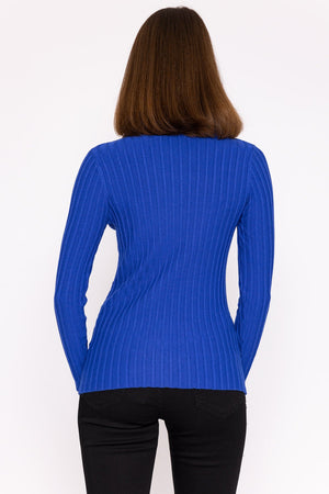 Carraig Donn Rib Knit Top in Blue