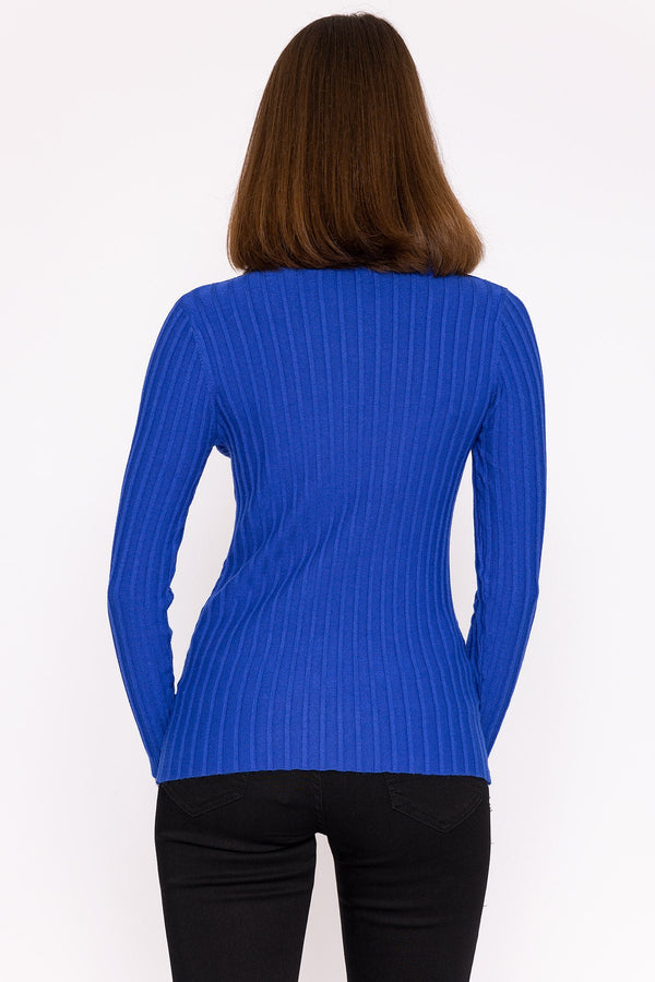 Carraig Donn Rib Knit Top in Blue