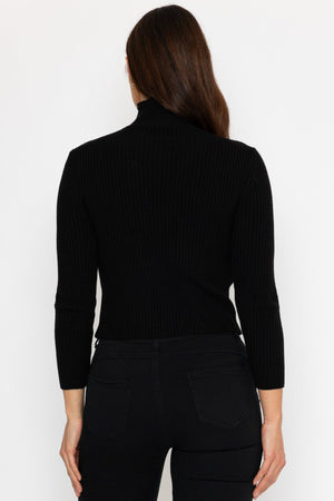 Carraig Donn Rib Polo Knit in Black