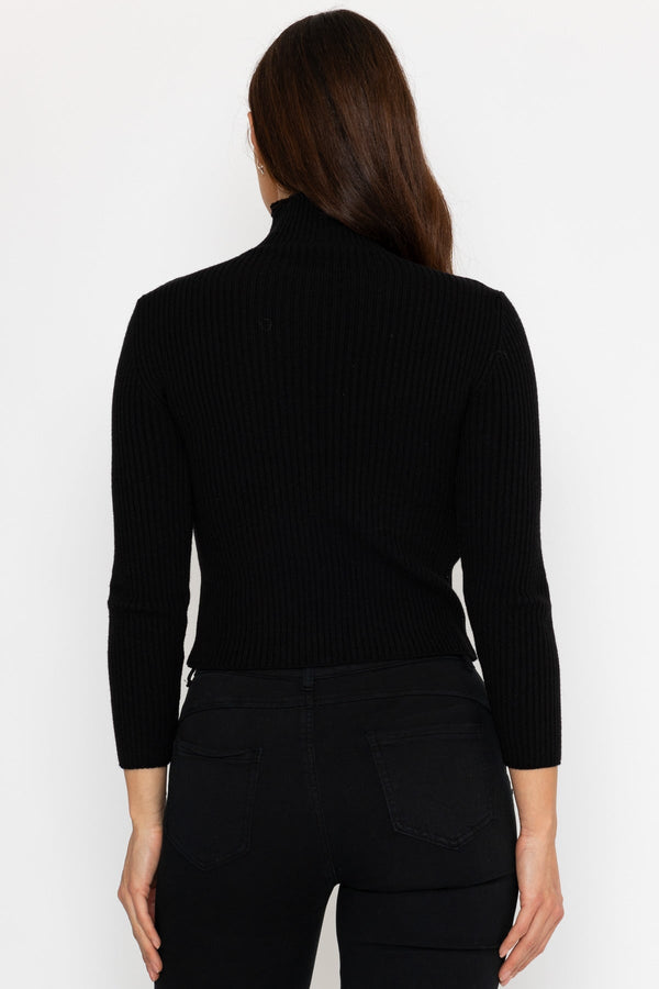 Carraig Donn Rib Polo Knit in Black